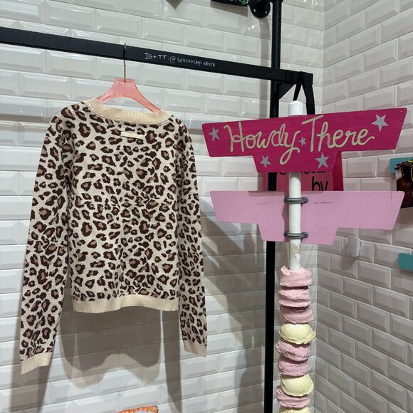 Leopard Print Button-Down Cardigan - KS6050 - Umgee USA - Picture 2 of 3